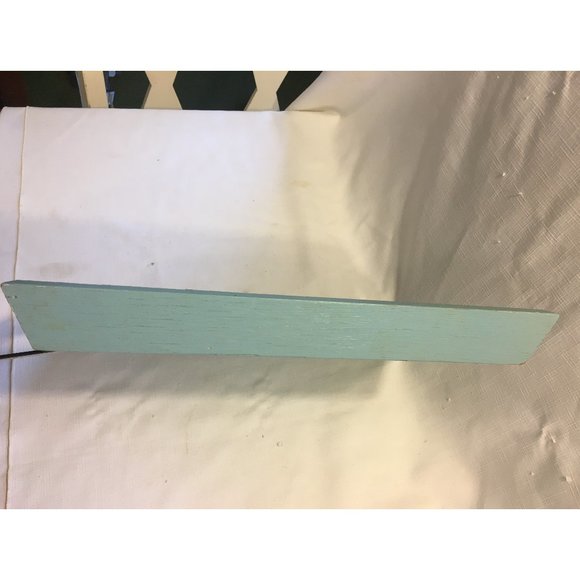 Painted Wood Serving Tray Blue Handles Ducks Goose Geese Wreaths Ribbons VTG 80s - Picture 9 of 12